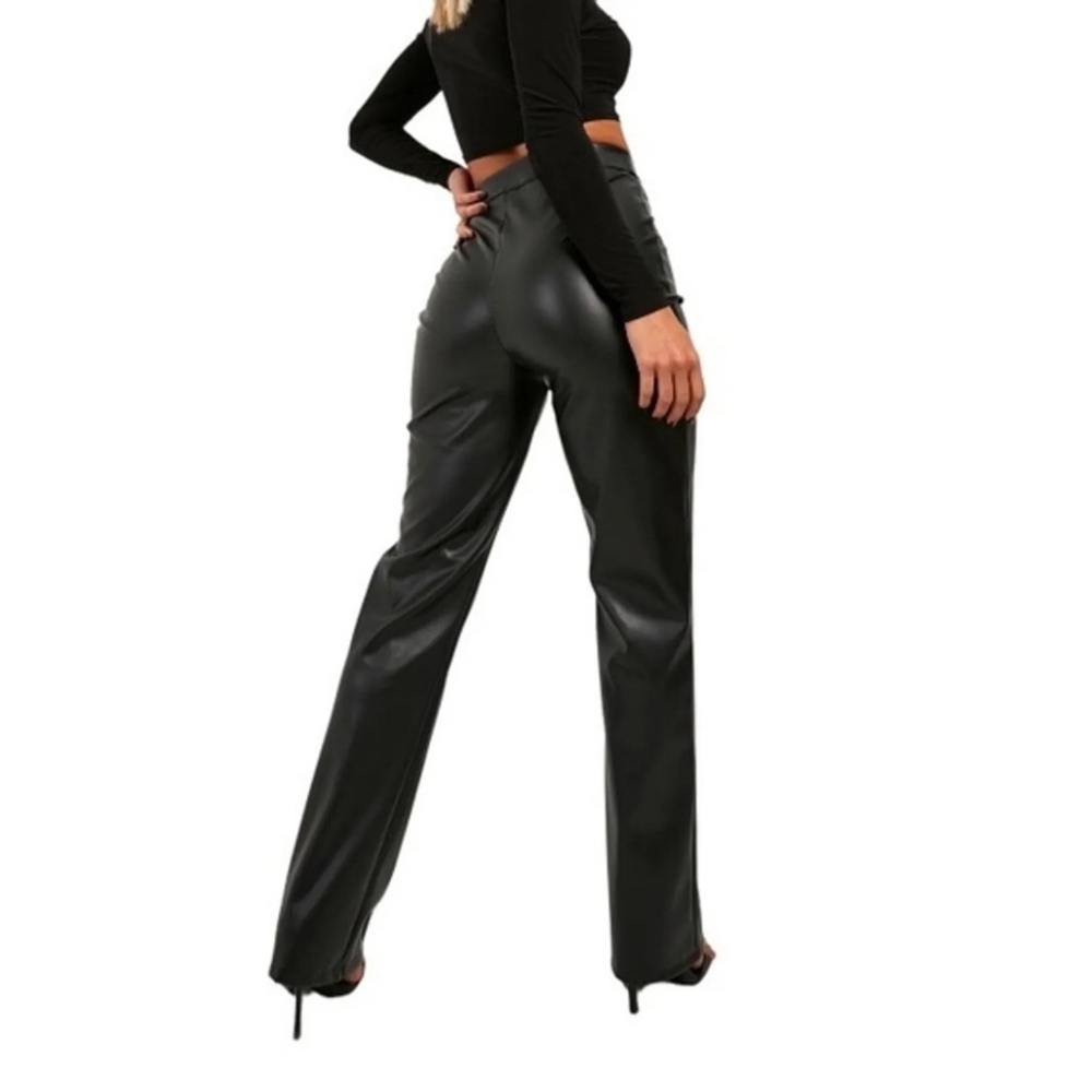 Women's Newport News Jeanology High Rise Leather Pants